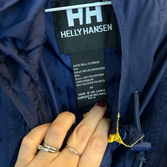 Helly Hansen medium 100%, nylon outer shell, yellow and blue jacket - Picture 3 of 8